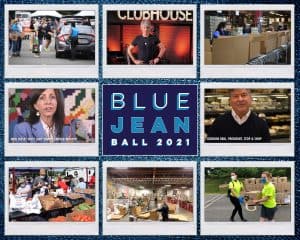 Collage of photos from virtual Blue Jean Ball