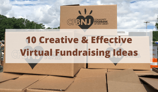 10 Creative and Effective Fundraising Ideas overlaid on stack of boxes