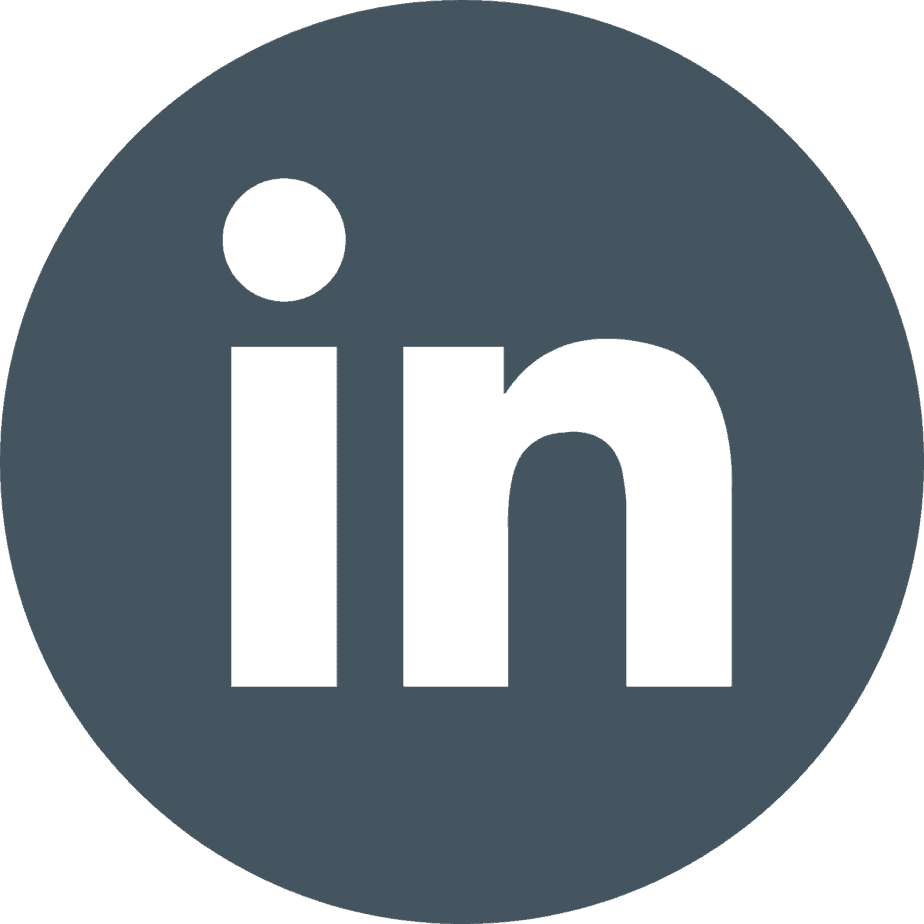 LinkedIn logo in gray
