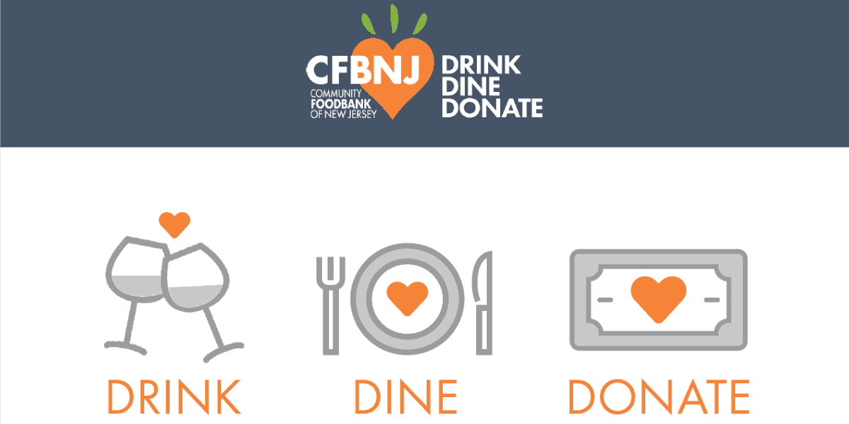Drink Dine & Donate website header